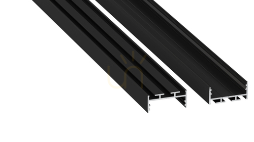Check LED profile LUMINES type aria black anodized 2 m