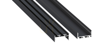 LED profile LUMINES type aria Rock Anthracite lacquered 1 m small 0