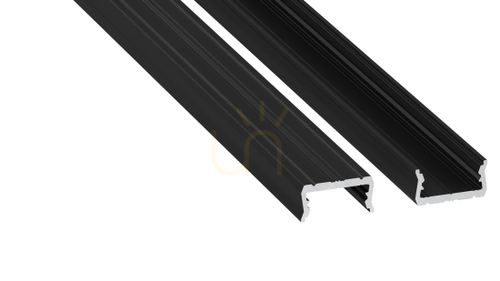 Check LED profile LUMINES type atom black lacquered 1 m