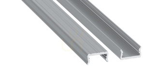 LUMINES atom LED profile, silver anodised aluminium, 1 m small 0