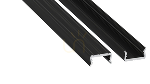 LUMINES LED profile atom type black lacquered 2 m small 0