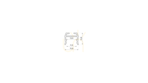 LED profile LUMINES type axel black anodized 2 m small 1