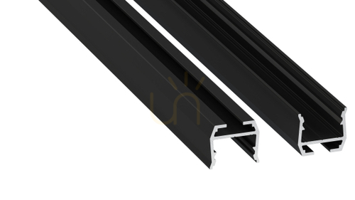 Check LED profile LUMINES type axel black anodized 1 m