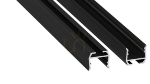 LED profile LUMINES type axel black lacquered 2 m small 0