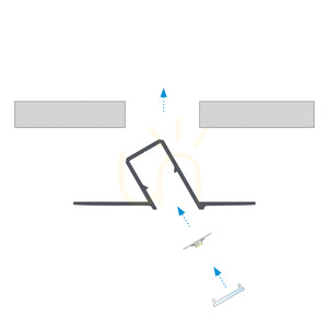 LUMINES SONO recessed LED profile, lacquered white, 1 m small 6