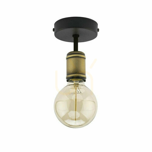 Check Retro Ceiling Lamp 1 Black / Patina
