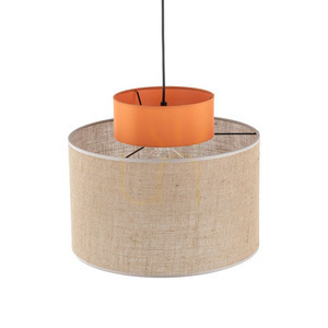 Duo Jute Orange Pendant Lamp 1 small 2