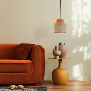 Duo Jute Orange Pendant Lamp 1 small 1