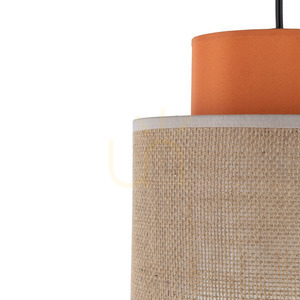 Duo Jute Orange Pendant Lamp 1 small 2