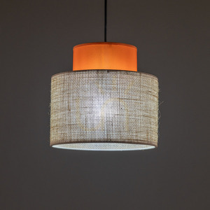 Duo Jute Orange Pendant Lamp 1 small 5