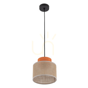 Duo Jute Orange Pendant Lamp 1 small 6
