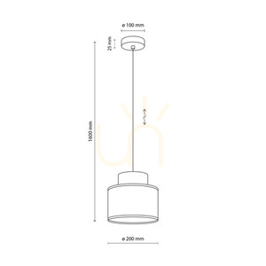 Duo Jute Orange Pendant Lamp 1 small 7