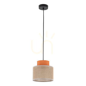 Duo Jute Orange Pendant Lamp 1 small 0