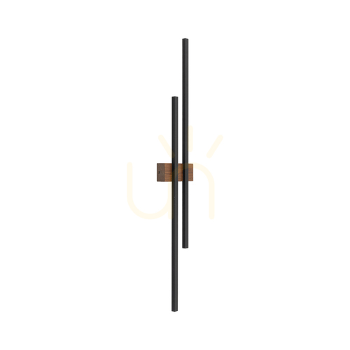 Check Flash Wood Walnut 2 Led wall lamp