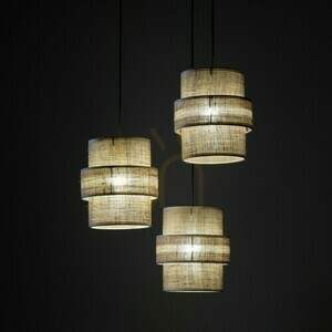 Calisto Jute Hanging Lamp 3 Circle small 1