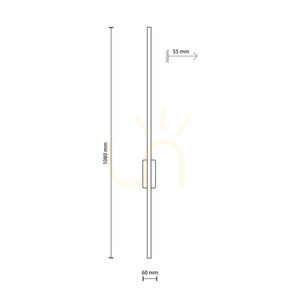 Flash Wood Walnut Wall lamp 1 Led L small 4