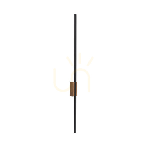 Check Flash Wood Walnut Wall lamp 1 Led L