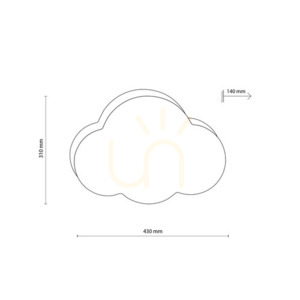 Cloud Linen Ceiling Lamp 2 small 5