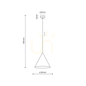 Cono White Pendant Lamp 1 M small 6