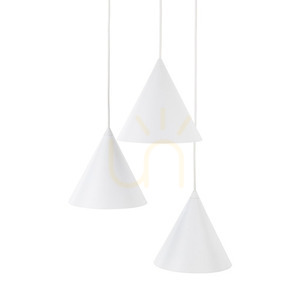 Cono White Pendant Lamp 3 Circle small 1