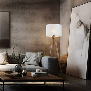 Grand Walnut Floor Lamp small 1