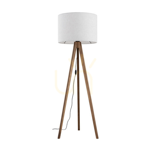 Check Grand Walnut Floor Lamp