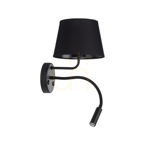 Maja Black Wall lamp 2 E27 + G9 small 5