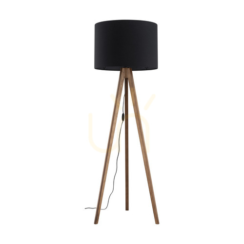 Check Grand Walnut Floor Lamp