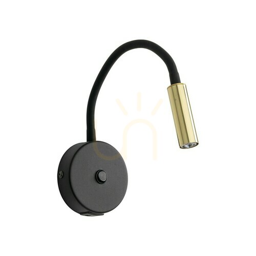 Check Lagos Black/Gold Wall lamp 1 Usb