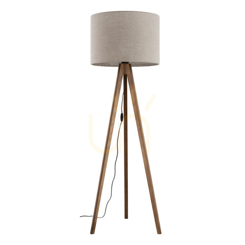 Check Grand Walnut Floor Lamp