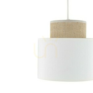 Duo White Jute Pendant Lamp 1 small 4