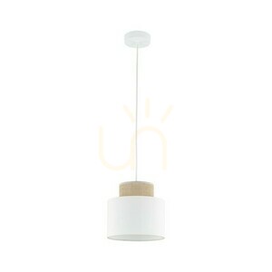 Duo White Jute Pendant Lamp 1 small 0