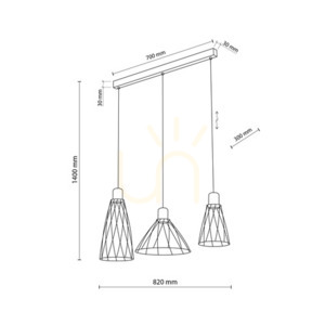 Modesto Black Pendant Lamp 3 small 8