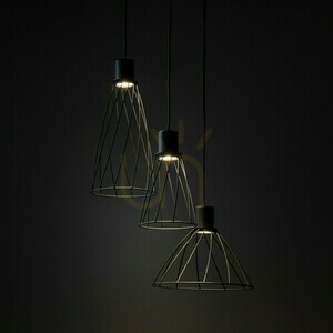 Modesto Black Hanging Lamp 3 Circle small 1