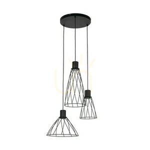 Modesto Black Hanging Lamp 3 Circle small 0