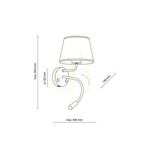 Maja White Wall lamp 2 E27 + G9 + Usb small 8