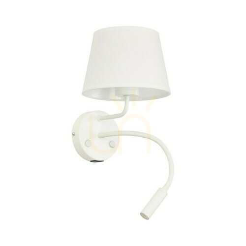 Check Maja White Wall lamp 2 E27 + G9 + Usb