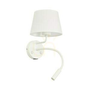 Maja White Wall lamp 2 E27 + G9 + Usb small 0