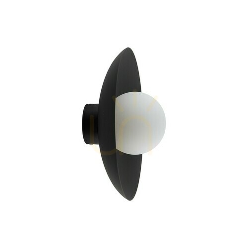 Check Slate Black Glass Wall lamp 1 Xg9