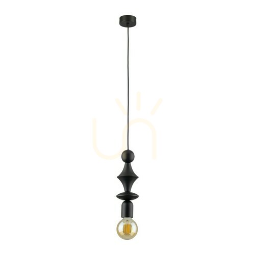 Check Tower Black Pendant Lamp 1 Xe27