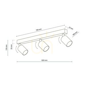 Nex White 3 Xgu10 Ceiling Lamp. small 5