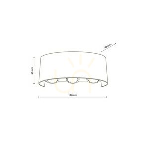 Arrow Black Led wall lamp ip 54 small 6