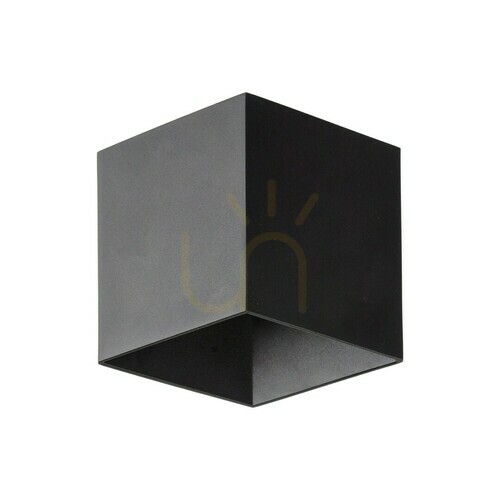 Check Cube Black Led wall lamp ip 54