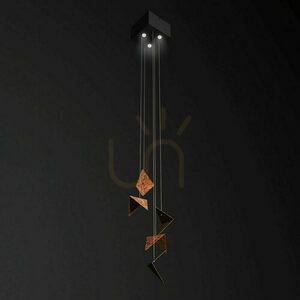 💡 FINE rust loft chandelier LGH1001 - Gie El pendant lamp 🧡 small 2