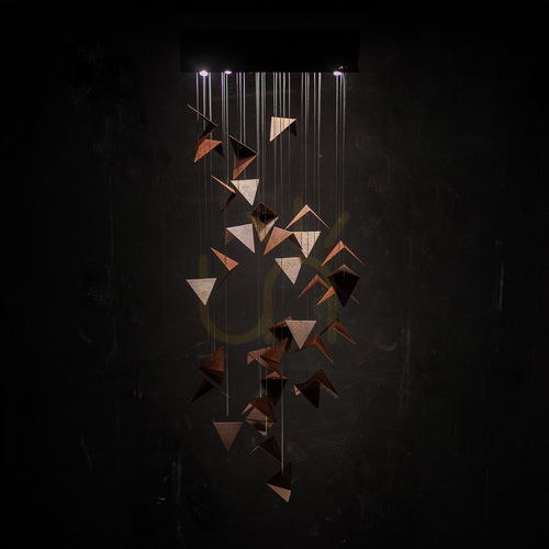 Check 🔥 PORTAL art chandelier rust LGH0831 - Gie El loft pendant lamp 🧡