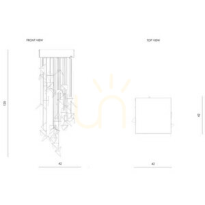 🌟 PORTAL cream art chandelier LGH0830 - Gie El loft pendant lamp 🕊️ small 14