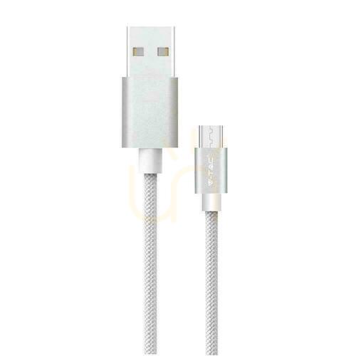 Check V-TAC USB Cable Type C 1M Silver Platinum Series VT-5334