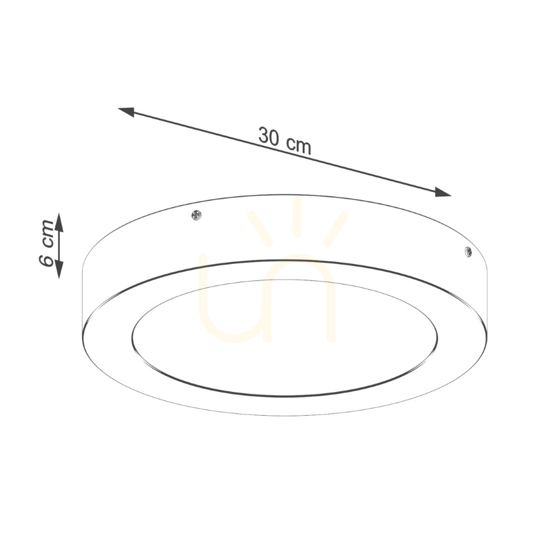 Show Ceiling lamp ONYX 30 black LED 3000K Sollux Ceiling lamp ONYX 30 black LED 3000K Sollux