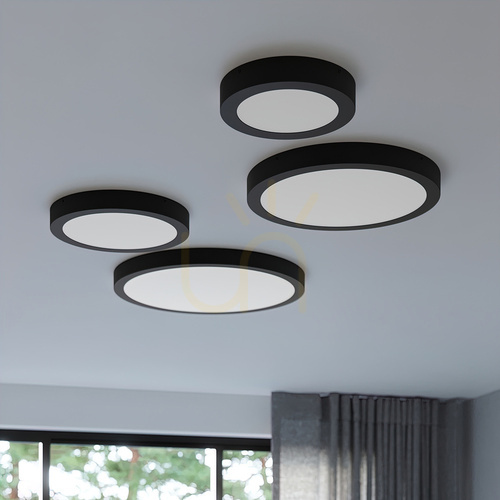 Check Ceiling lamp ONYX 30 black LED 3000K Sollux