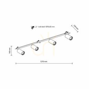 Amis Black 4 Xgu10 Flush Mounted small 12